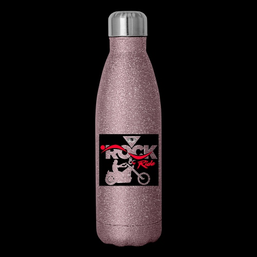 Eye Rock and Ride design black & Red - 17 oz Insulated Stainless Steel Water Bottle
