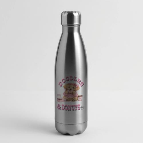 Doodles & Doughnut Cozy Dog Mom Design - 17 oz Insulated Stainless Steel Water Bottle