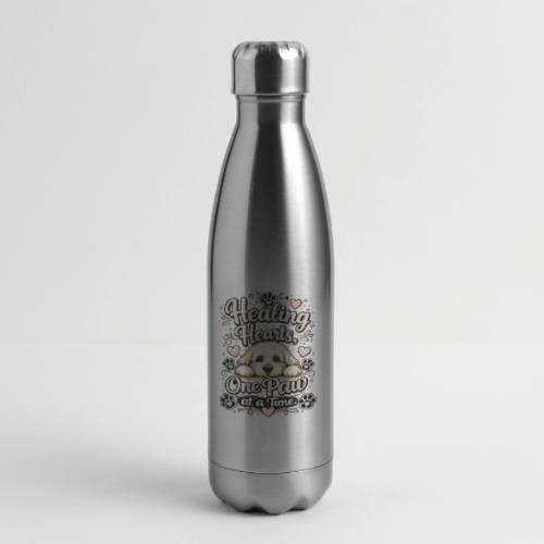 Healing Hearts, One Paw at a Time - 17 oz Insulated Stainless Steel Water Bottle