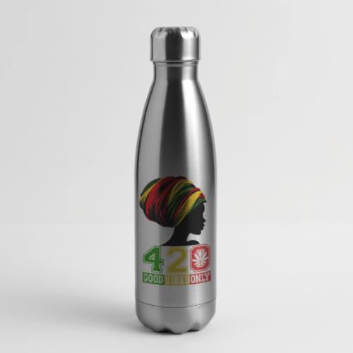 420 Day Women OnFire Weed Marijuana funny design - Bouteille isotherme en inox
