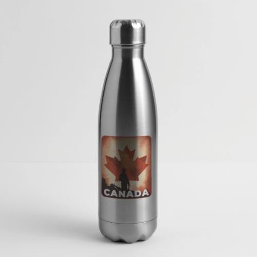 Canada Stands Tall - 17 oz Insulated Stainless Steel Water Bottle