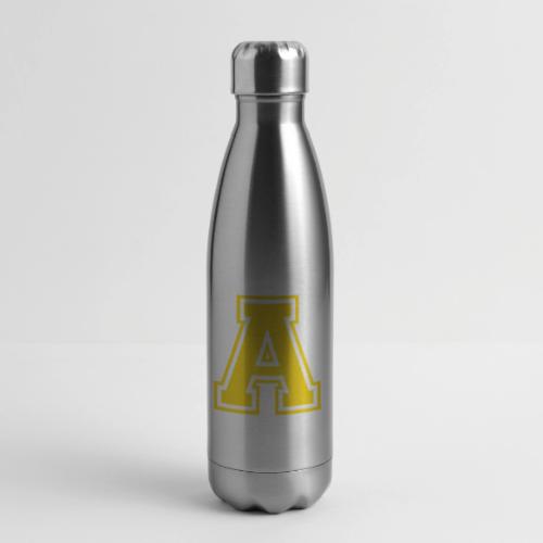Letter A – Capital Athletic Alphabet Monogram - 17 oz Insulated Stainless Steel Water Bottle