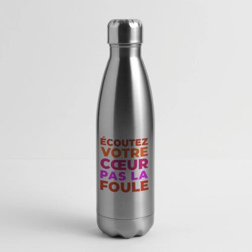 Heart first - 17 oz Insulated Stainless Steel Water Bottle