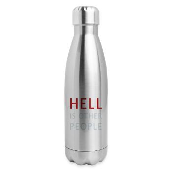 Hell Is Other People - 17 oz Insulated Stainless Steel Water Bottle - silver - Right