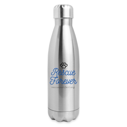 Rescue Purrfect Cursive Paw Print - Insulated Stainless Steel Water Bottle