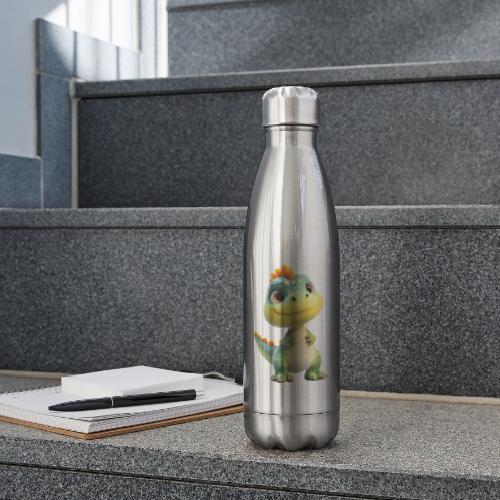 Playful 3D Baby Dinosaur - 17 oz Insulated Stainless Steel Water Bottle