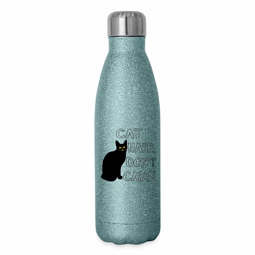 Cat Hair Don't Care Funny Adoption Furry Pet Lover - Insulated Stainless Steel Water Bottle