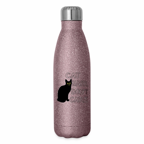 Cat Hair Don't Care Funny Adoption Furry Pet Lover - Insulated Stainless Steel Water Bottle