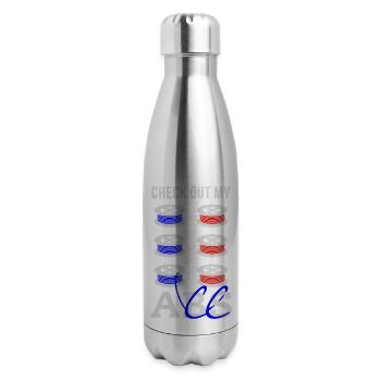 Funny Check Out My ABS T shirt Engineer 3D printin - 17 oz Insulated Stainless Steel Water Bottle - silver - Right