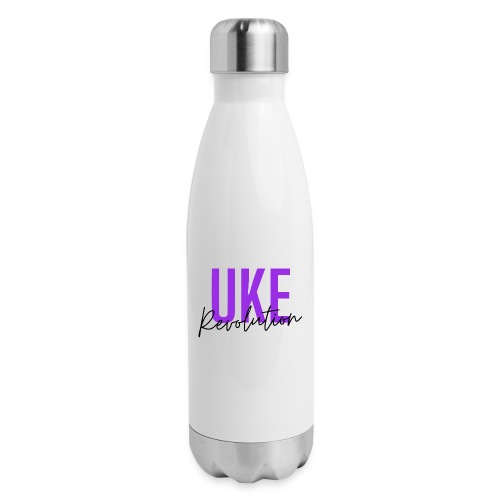 Front & Back Purple Uke Revolution Get Your Uke On - Insulated Stainless Steel Water Bottle