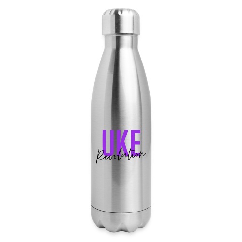 Front & Back Purple Uke Revolution Get Your Uke On - Insulated Stainless Steel Water Bottle