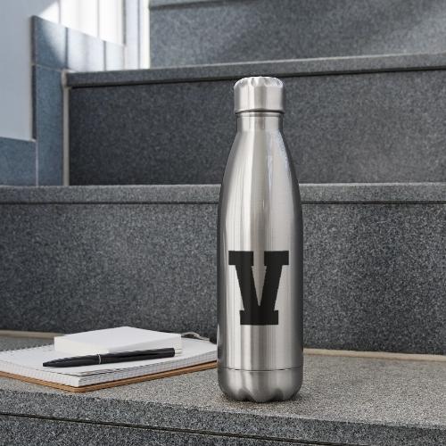 Varsity Letter V Athletic Alphabet Graphic - 17 oz Insulated Stainless Steel Water Bottle