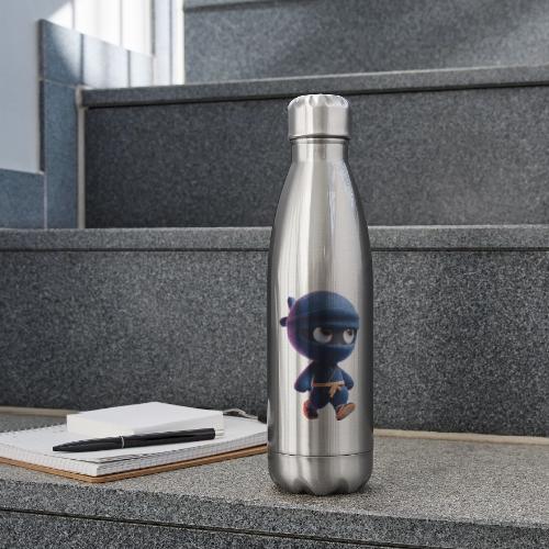 Playful Cartoon Baby Ninja Walking Happily - 17 oz Insulated Stainless Steel Water Bottle