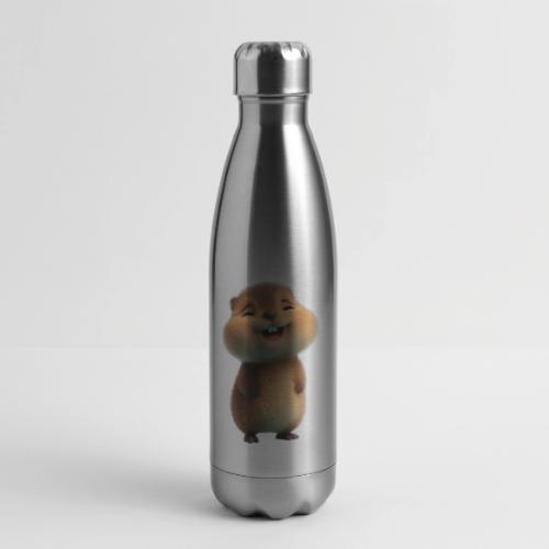 Joyful Cartoon Baby Beaver - 17 oz Insulated Stainless Steel Water Bottle