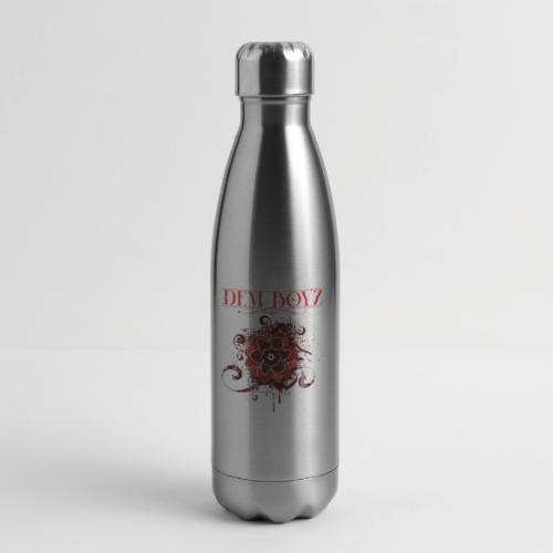 Flower Splash Reds - 17 oz Insulated Stainless Steel Water Bottle