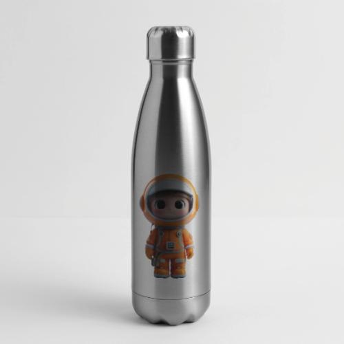 Cute Cartoon Astronaut in Orange Suit - 17 oz Insulated Stainless Steel Water Bottle