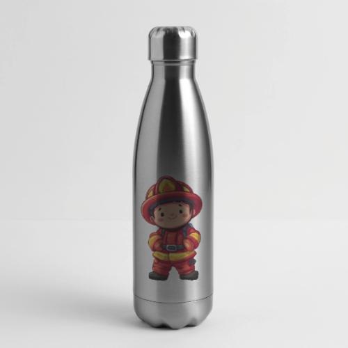 Friendly Firefighter Hero - 17 oz Insulated Stainless Steel Water Bottle