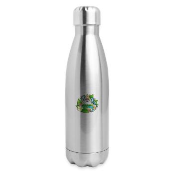 The coat of arms of Nicaragua - 17 oz Insulated Stainless Steel Water Bottle - silver - Right