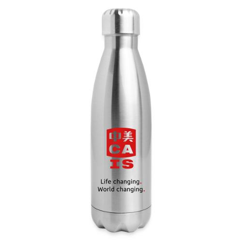 CAIS Logo - Life Changing. World Changing. - 17 oz Insulated Stainless Steel Water Bottle