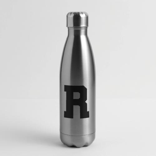 Varsity Letter R Athletic Monogram - 17 oz Insulated Stainless Steel Water Bottle