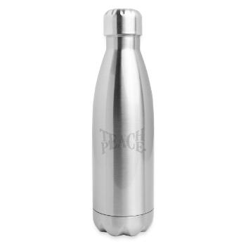Teach Peace - 17 oz Insulated Stainless Steel Water Bottle - silver - Right