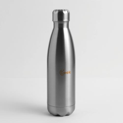 MSPGeekWhiteLogo - 17 oz Insulated Stainless Steel Water Bottle