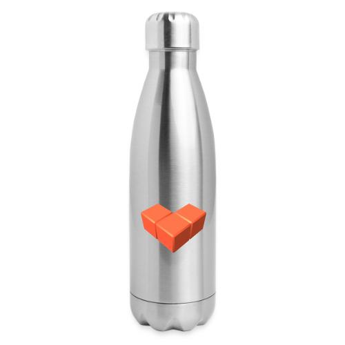 Blocksworld: Classic Heart Design - 17 oz Insulated Stainless Steel Water Bottle