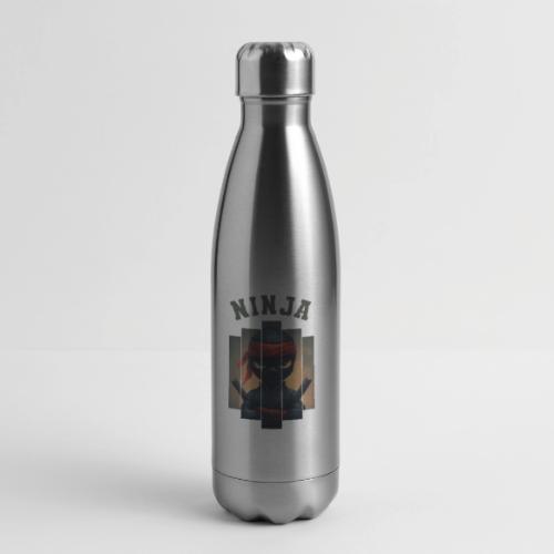 Cartoon Ninja Vibes - 17 oz Insulated Stainless Steel Water Bottle