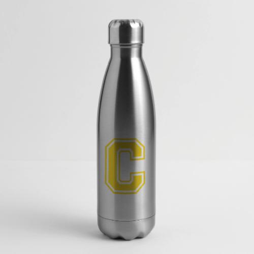Letter C – Capital Athletic Alphabet Monogram - 17 oz Insulated Stainless Steel Water Bottle