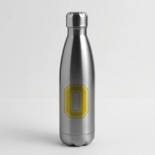 Letter O – Capital Athletic Alphabet Monogram - 17 oz Insulated Stainless Steel Water Bottle