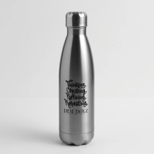 Thinking, Creating, Refining, Repeating - 17 oz Insulated Stainless Steel Water Bottle