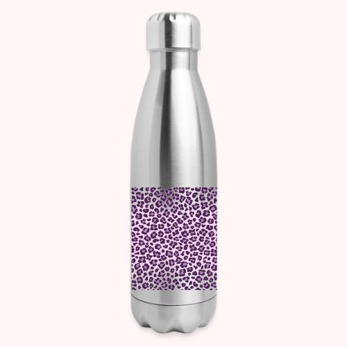 Purple Color Leopard Pattern - 17 oz Insulated Stainless Steel Water Bottle