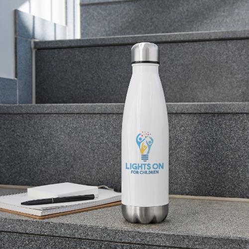 Lights On For Children - 17 oz Insulated Stainless Steel Water Bottle