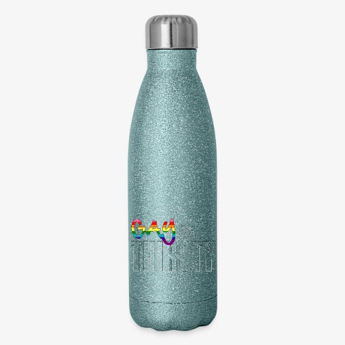 Gay and Thirsty LGBTQ Pride Flag - Insulated Stainless Steel Water Bottle