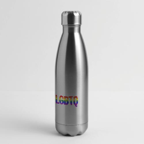 LGBTQ AF LGBTQ as Fuck Rainbow Pride Flag - 17 oz Insulated Stainless Steel Water Bottle