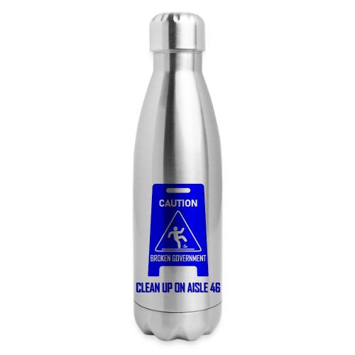 Broken Government 46 Blue - 17 oz Insulated Stainless Steel Water Bottle