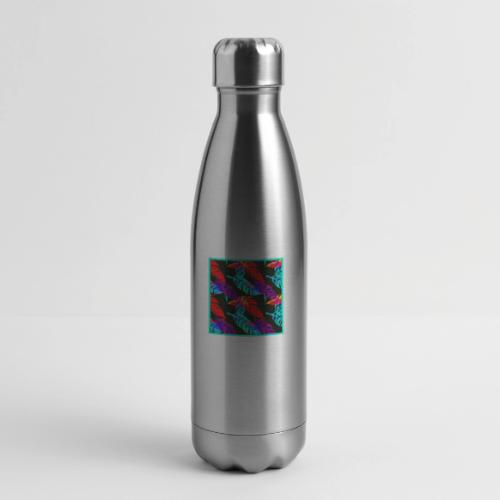 Neon Luminous Foliage Elegance - 17 oz Insulated Stainless Steel Water Bottle