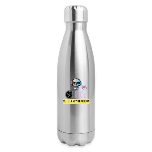 Collectivism Kills Transparent Design - 17 oz Insulated Stainless Steel Water Bottle