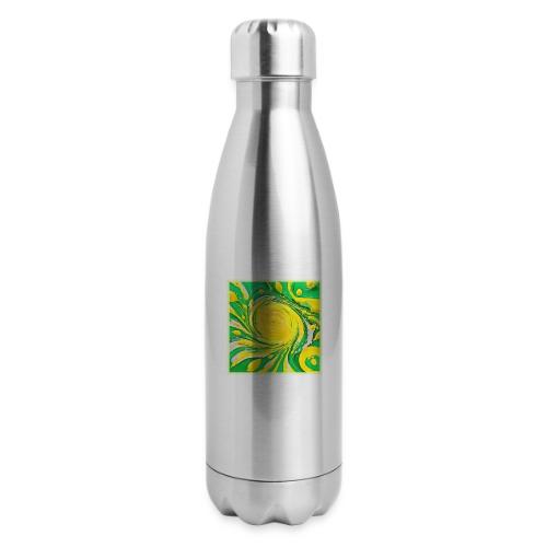 Lemon Tornado Design - 17 oz Insulated Stainless Steel Water Bottle