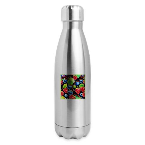 Berryful Delight Art - 17 oz Insulated Stainless Steel Water Bottle