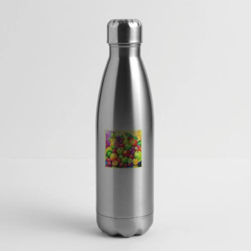 Vibrant Fruit Medley Art - 17 oz Insulated Stainless Steel Water Bottle
