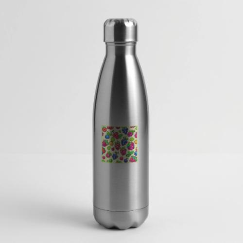 Berry Fruit Pattern Design - 17 oz Insulated Stainless Steel Water Bottle