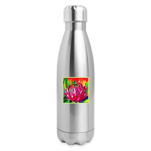 Exotic Dragon Fruit Bloom - 17 oz Insulated Stainless Steel Water Bottle