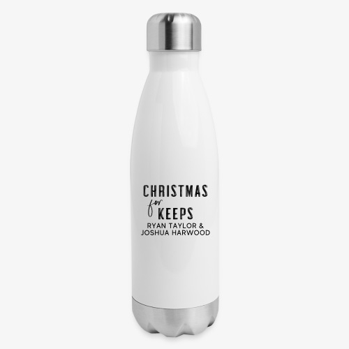 Christmas for Keeps Title Block - Black Font - Insulated Stainless Steel Water Bottle