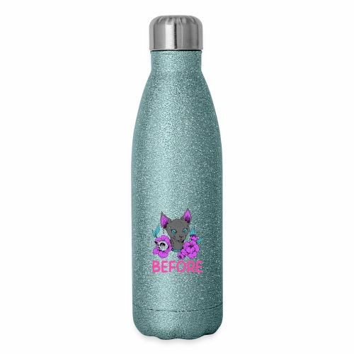 punk cats before guys heart anti valentines day - Insulated Stainless Steel Water Bottle