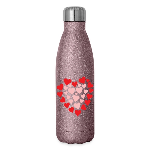 Hearts in a heart shape - Insulated Stainless Steel Water Bottle