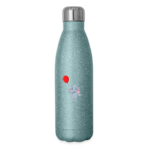 Baby Elephant Holding A Balloon - Insulated Stainless Steel Water Bottle