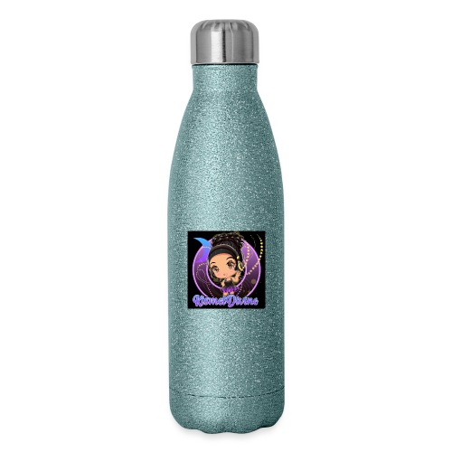 ❥KismetDivine Dark Solid Logo - Insulated Stainless Steel Water Bottle