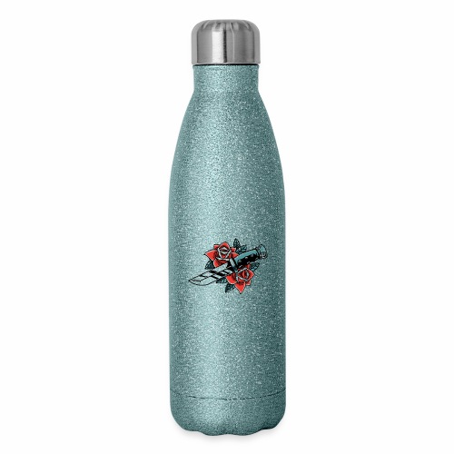 Best Fucking Tattoo Queen Knife Roses Inked - Insulated Stainless Steel Water Bottle
