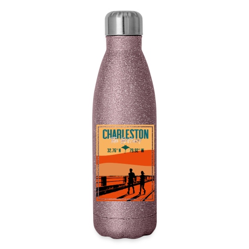 Charleston Life -Downtown Charleston. The Battery - 17 oz Insulated Stainless Steel Water Bottle